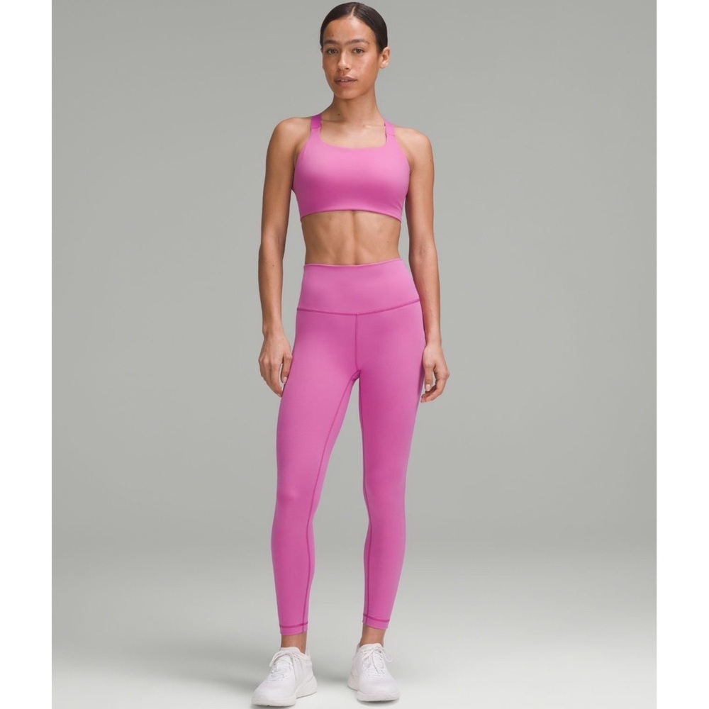 Lululemon Ultralu Square Neck Workout Bra D/DD Pow Pink Size 12 NWT - Picture 4 of 10